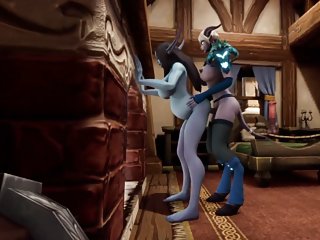 Shemale Demon Fucks Pregnant Elf In Front Of The Fireplace free video