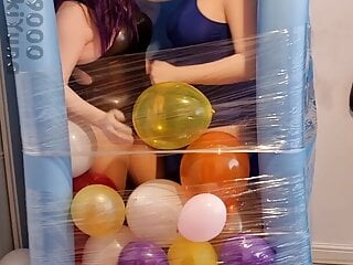 Xelphie And Yuna In The Balloon Chamber (Contains Popping) free video