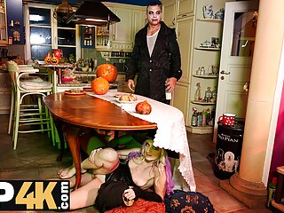 Mature4K. Fucking Hide And Fucking Seek Halloween Game free video