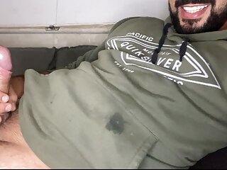 Bearded With A Beautiful Smile Smearing Himself With Cum Jerking Off With The Cock Cumshot Brunette Naughty Snotty Dick free video