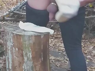 Outdoor Fucking My Ass With A Big Fucking Dildo free video