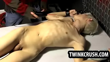 Young Twink Gets Tied Up And And Has His Cock Sucked free video