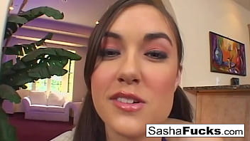 Skinny Brunette Sasha Grey Gets That Tight Pussy Stuffed free video