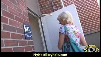 Horny Lady Enjoys Gloryhole Cocksucking Interracial 20 free video