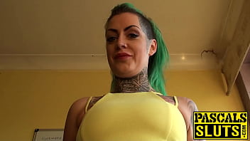 Tattooed Babe Phoenix Madina Strips Off And Masturbates free video