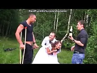 The Groom And The Bride Fucked Hard In The Woods free video