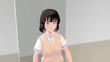 Toyota Nono Anime Girl Introduce Herself With Japanese Uniform.upskirt free video
